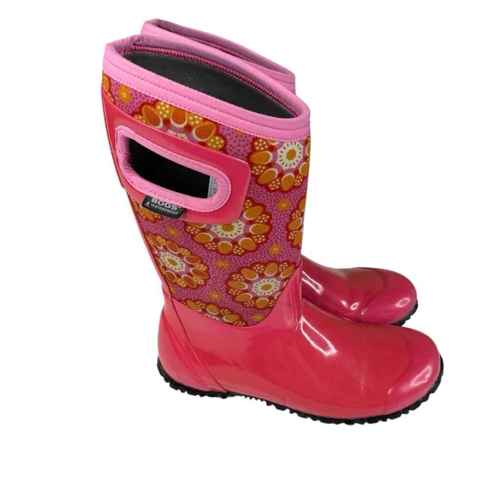 Bogs Youth Pink Kaleidoscope Winter Boots Size 4